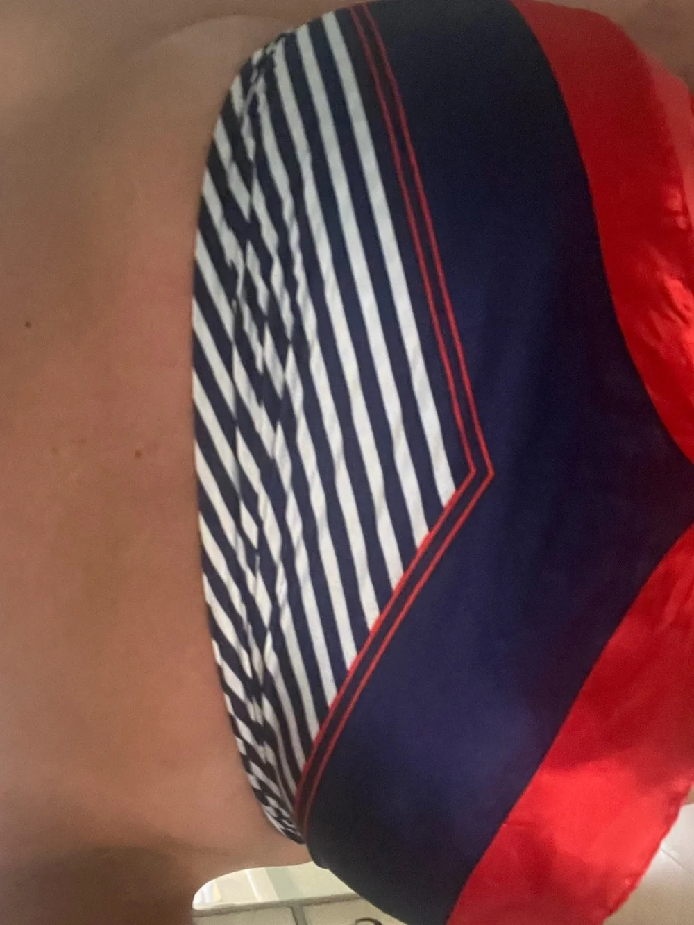 ❤️🤍💙Striped Silk Italian Scarf Unlimited Uses;perfect for the summer&vacations!
